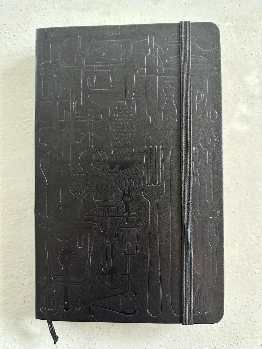 Moleskine Black Embossed Recipe Notebook